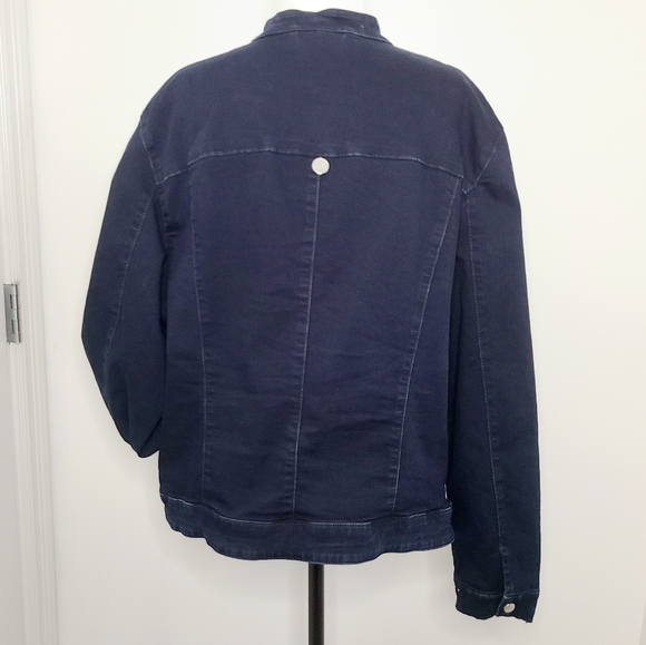 [16]  SAMOON Dark Wash Jean Jacket - Picture 5 of 9